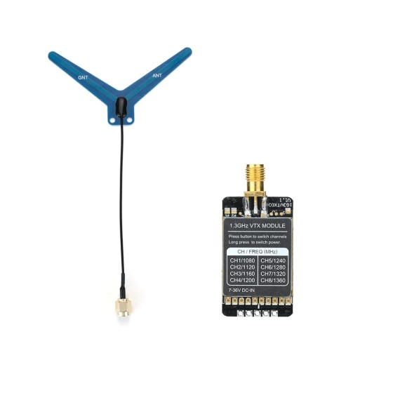 Hot Sales RUSHFPV 1.3GHz Video Transmitter 1.3GHz Analog Video Receiver Module VTX/RX/VRX NOTCH FILTER RC FPV Long Range Drone
